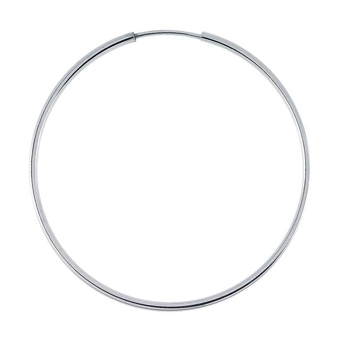 Sterling Silver 1.3 x 38mm Endless Hoop Earring