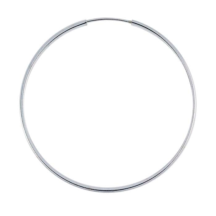 Sterling Silver 1.3 x 40mm Endless Hoop Earring