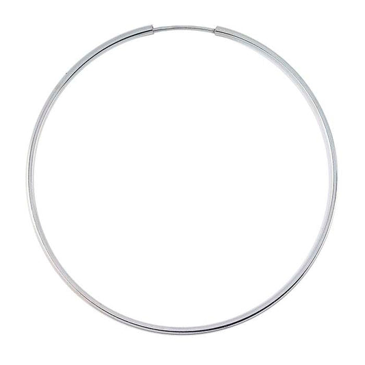 Sterling Silver 1.3 x 45mm Endless Hoop Earring