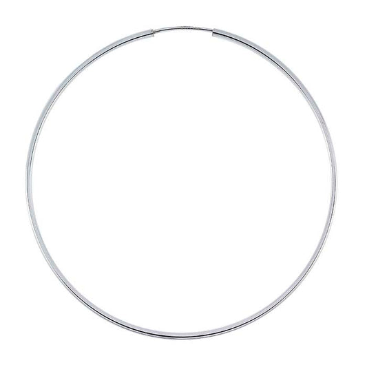 Sterling Silver 1.3 x 55mm Endless Hoop Earring