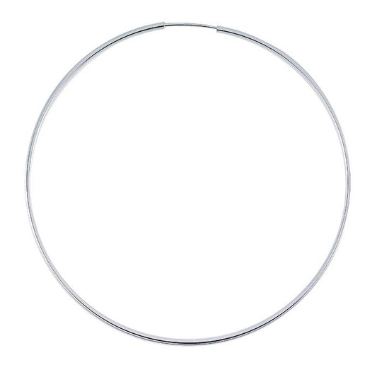 Sterling Silver 1.3 x 63mm Endless Hoop Earring