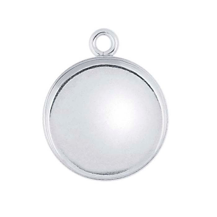 Sterling Silver Round Resin Component Mounting