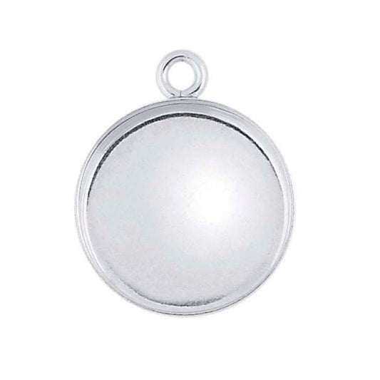 Sterling Silver Round Resin Component Mounting