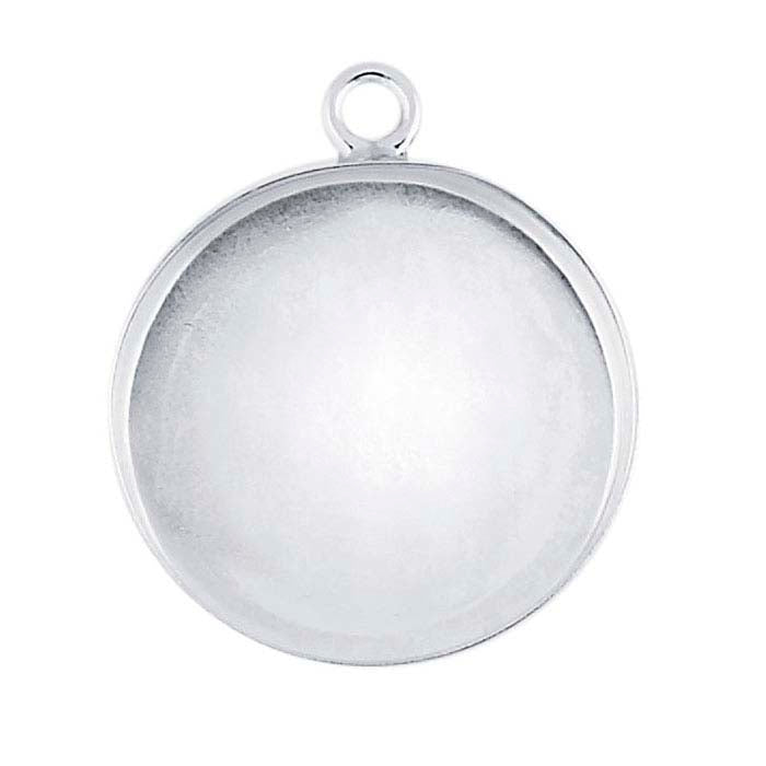 Sterling Silver Round Resin Component Mounting