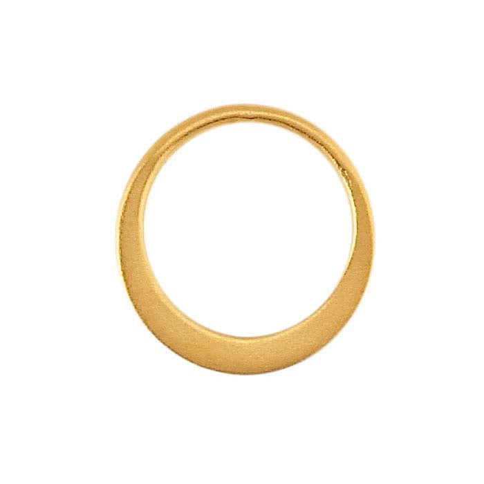 Componente rotondo in argento sterling placcato in oro giallo 24K pesante