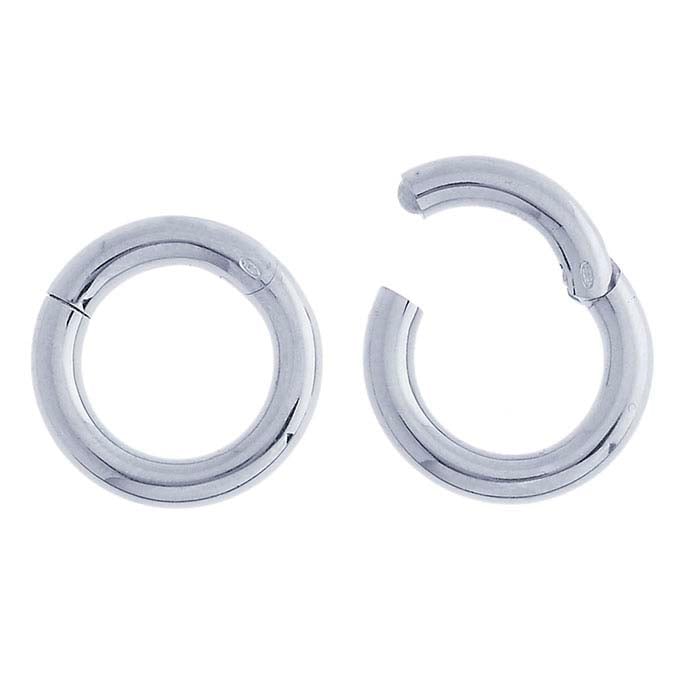 Sterling Silver 19 x 19 mm Rund Ledad Hake Lås