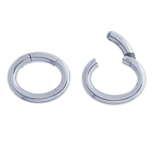 Srebrny próby 925 owalny zapięcie na zawiasie 17 x 14 mm