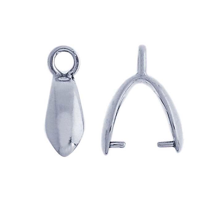 Sterling Silver Smooth Pinch Pendant Bail