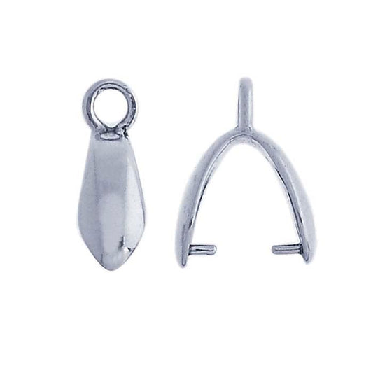 Sterling Silver Smooth Pinch Pendant Bail