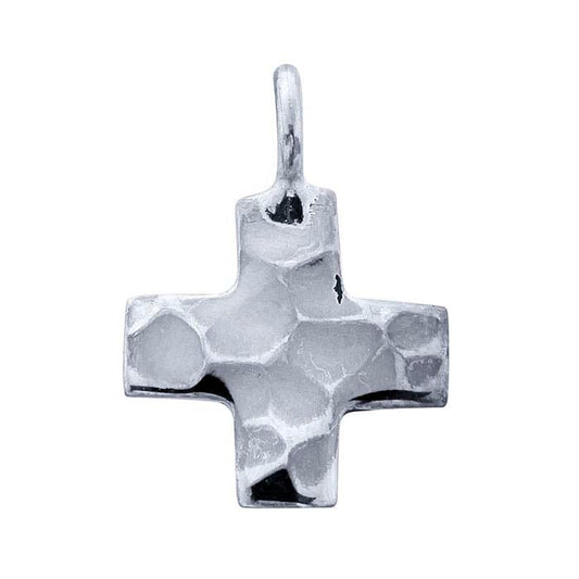 Sterling Silver Hammered Cross Charm