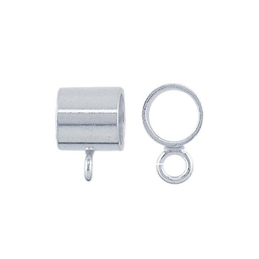 Sterling Silver 5 x 5mm Tube Bead with Ring