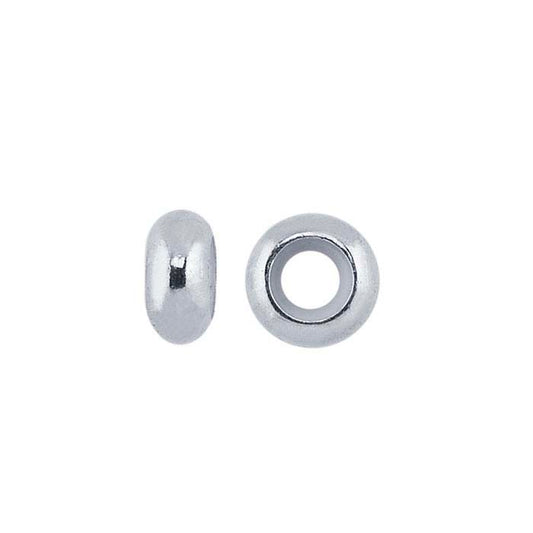 Sterling Silver 7 x 3.5mm "Smart" Bead with Silicone Insert
