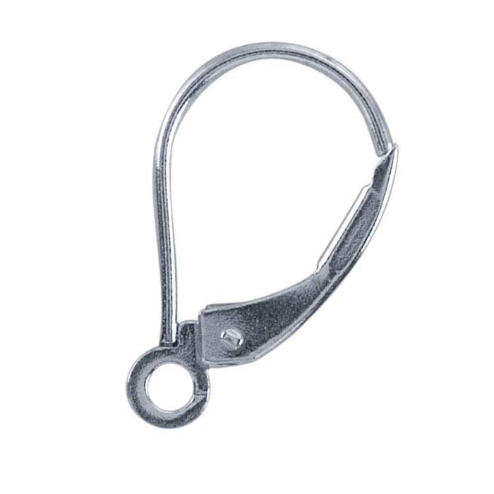 Sterling Silver Lever-Back Ear Wire with Open Ring