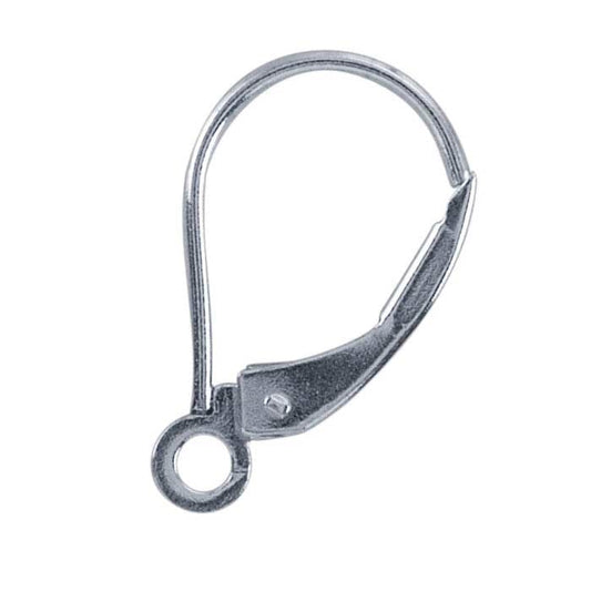 Sterling Silver Lever-Back Ear Wire with Open Ring