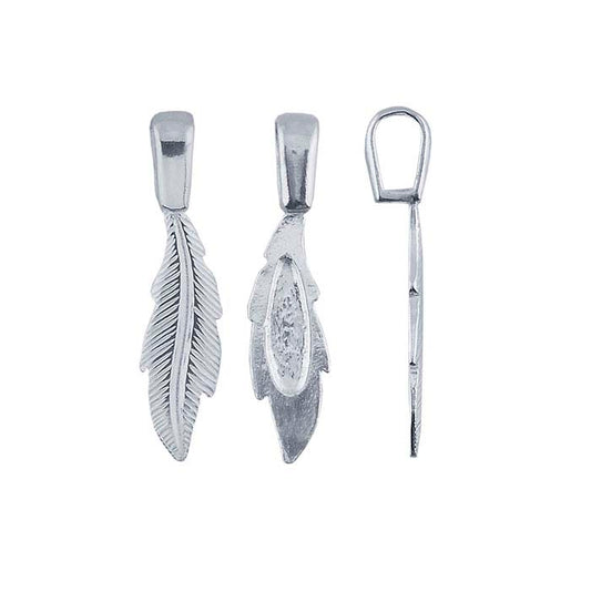 Sterling Silver Glue-on Feather Bail