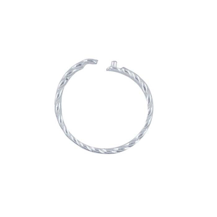 Sterling Silver 9.8mm Twist-Wire Locking Jump Ring