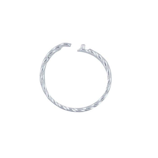 Sterling Silver 9.8mm Twist-Wire Locking Jump Ring