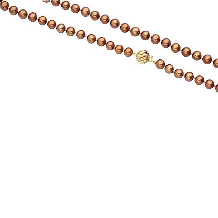 14K Yellow Gold 16 x 10mm Round Beaded Twist Safety Clasp