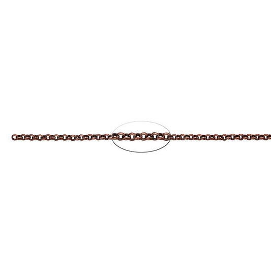 Steel Antique Copper-Finish 2.7mm Rolo Chain, 6.1 m. Spool