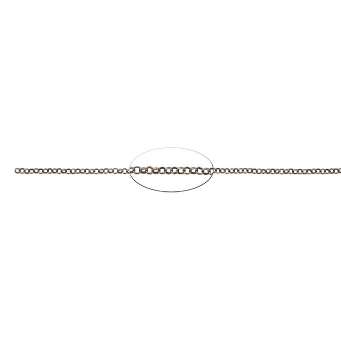 Brass Oxidized 2.7mm Rolo Chain, 6.1 m. Spool