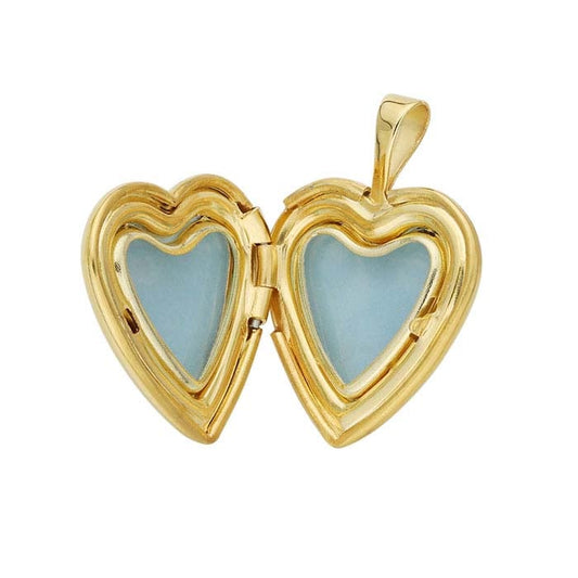 14/20 Yellow Gold-Filled Smooth Heart Locket Pendant