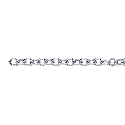 Brass Palladium-Plated 2.5mm Oval Cable Chain, 6.1 m. Spool