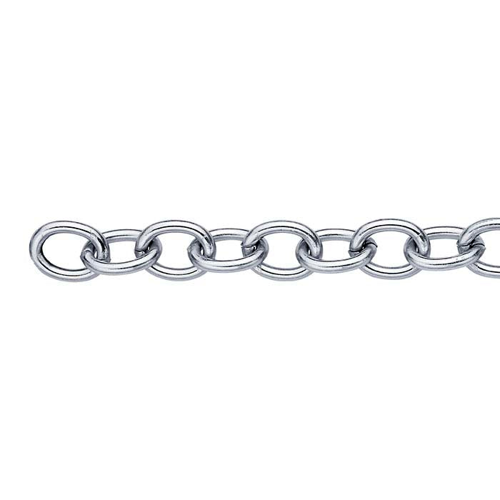 Stainless Steel Oval Cable Chain, 6.1 m. Spool