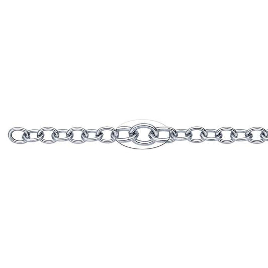 Stainless Steel Oval Cable Chain, 6.1 m. Spool