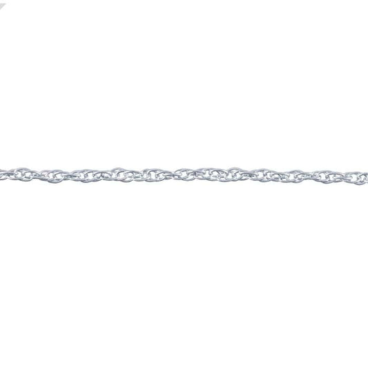 14K White Gold Double Rope Chain