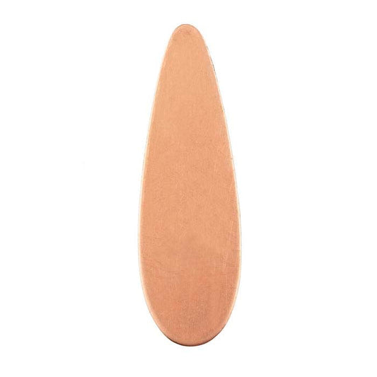 Copper 38.5mm Long Teardrop Stamping, 1.02mm