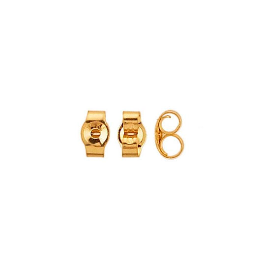 14K Yellow Gold 4mm Friction Ear Nut