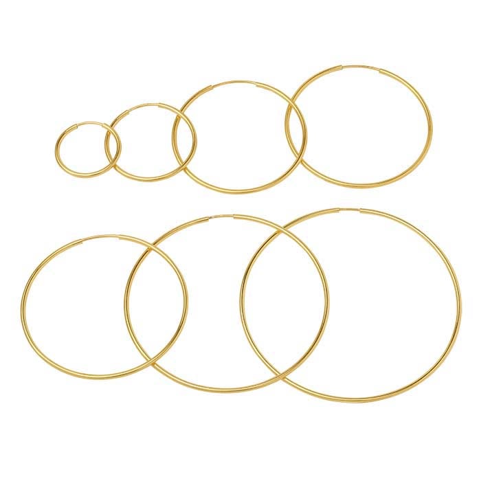 14/20 Yellow Gold-Filled 1.3mm Endless Hoop Earring
