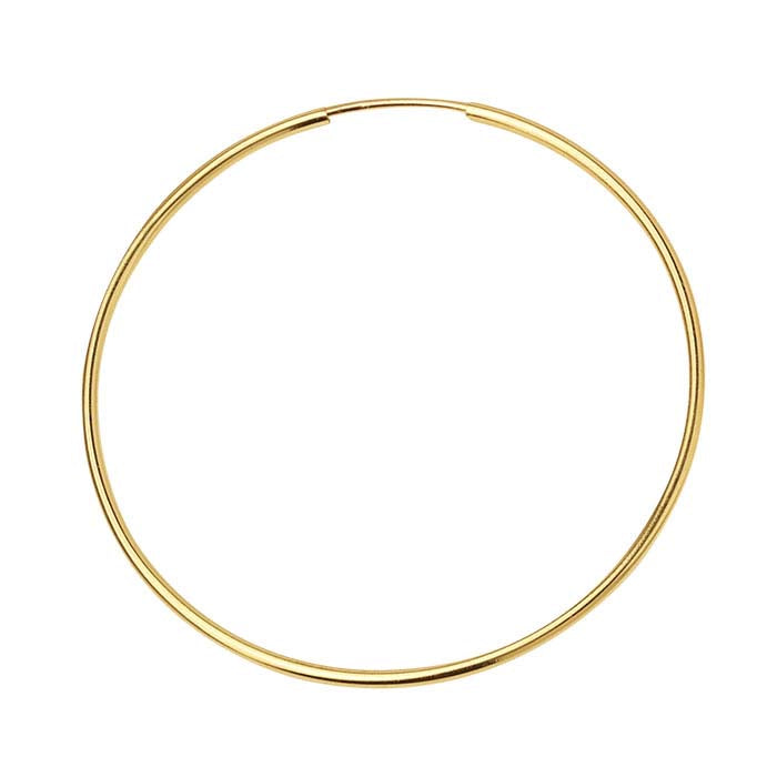 14/20 Yellow Gold-Filled 1.3mm Endless Hoop Earring