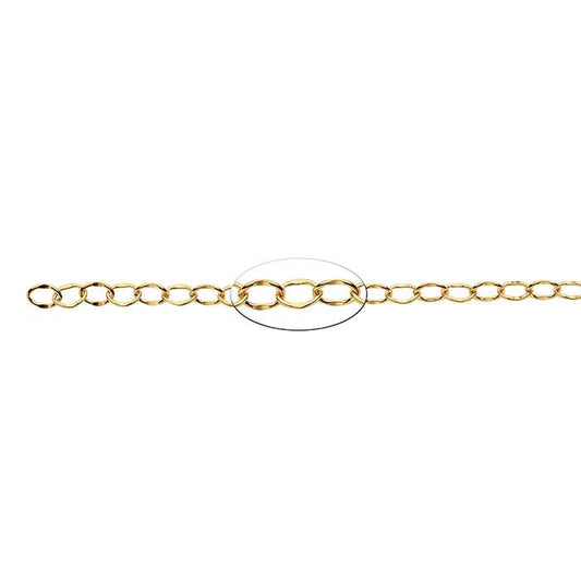 14/20 Yellow Gold-Filled Dapped Oval Cable Chain