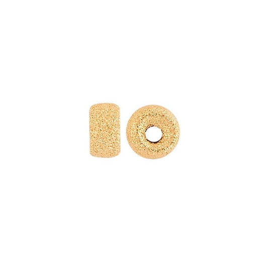 14/20 Żółte Złoto Wypełnione 4 x 2mm Okrągła Koralik Stardust