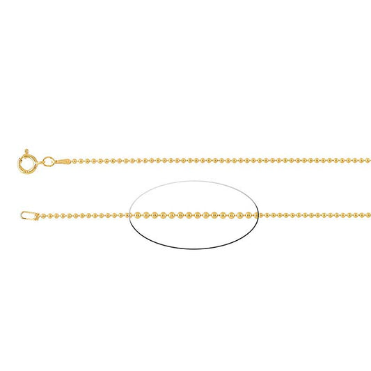 14/20 Yellow Gold-Filled Bead Chain