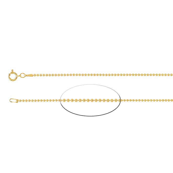 14/20 Yellow Gold-Filled Bead Chain