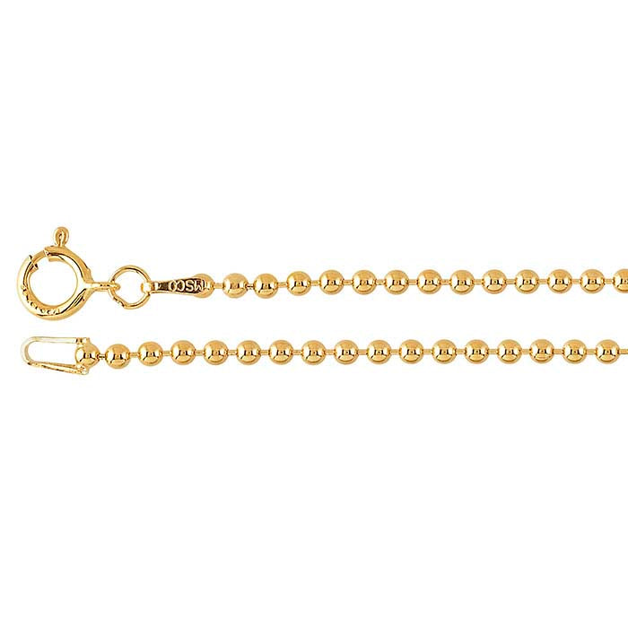 14/20 Yellow Gold-Filled Bead Chain