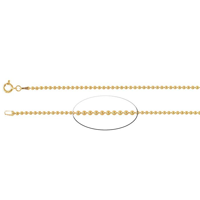 14/20 Yellow Gold-Filled Bead Chain