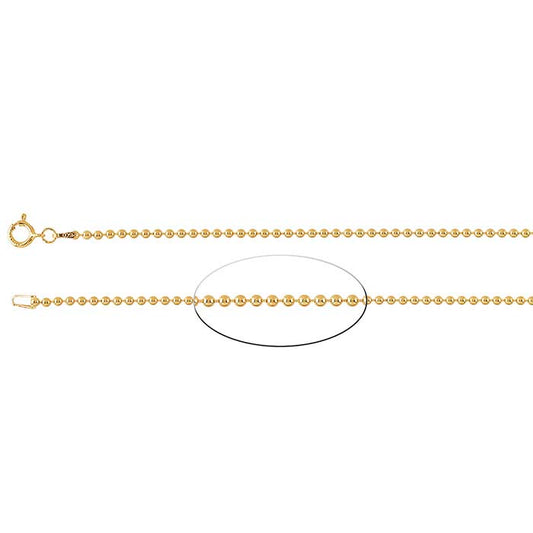 14/20 Yellow Gold-Filled Bead Chain