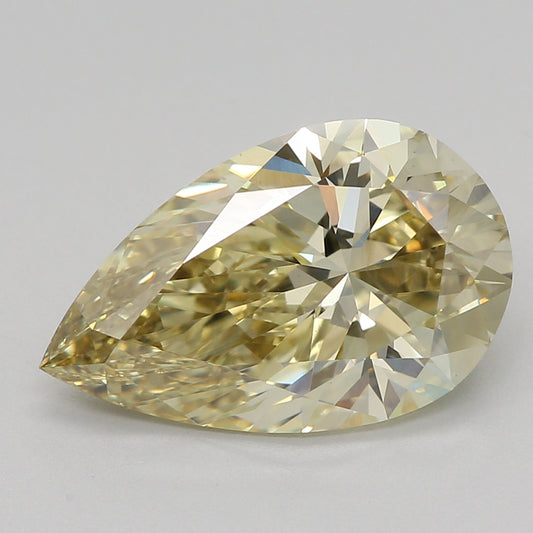 Lab-Grown Diamond 2.09ct, Pear, Yellow, VS1