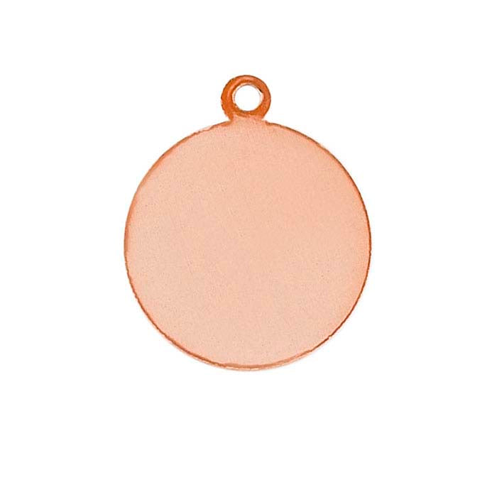 Koppar 18 x 18 mm Rund Bricka, 0,51 mm