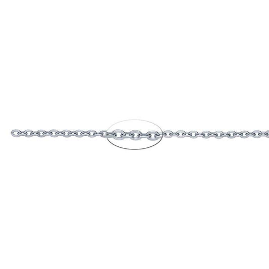 Catena a cavo ovale piatta in acciaio inossidabile 3,3 mm, bobina da 6,1 m.