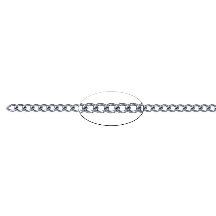 Catena Curb in Acciaio Inossidabile 4,4 mm, Bobina da 6,1 m