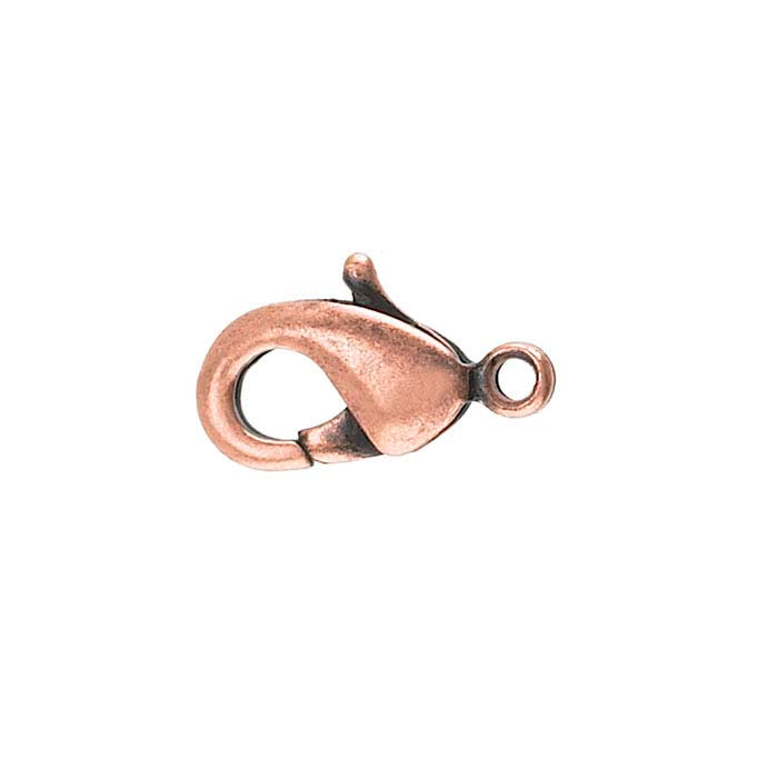 Moschettone a goccia in ottone 12 x 6,7 mm con anello chiuso