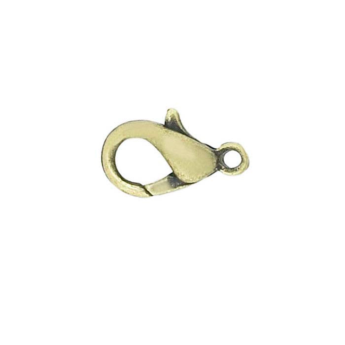 Brass Teardrop Lobster Clasp with Closed Ring