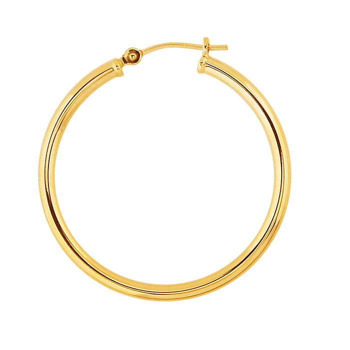 14K Yellow Gold Hoop Earrings