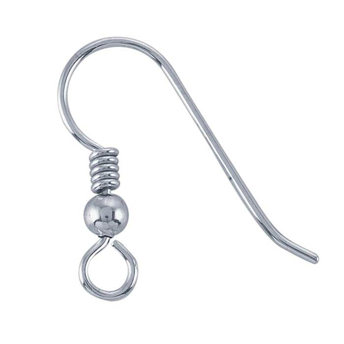 14/20 Yellow Gold-Filled Ear Wires with Loop, Bead and Coil