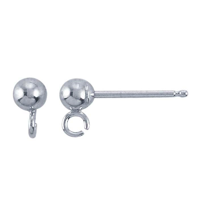 Ball Post Earring with Open Ring