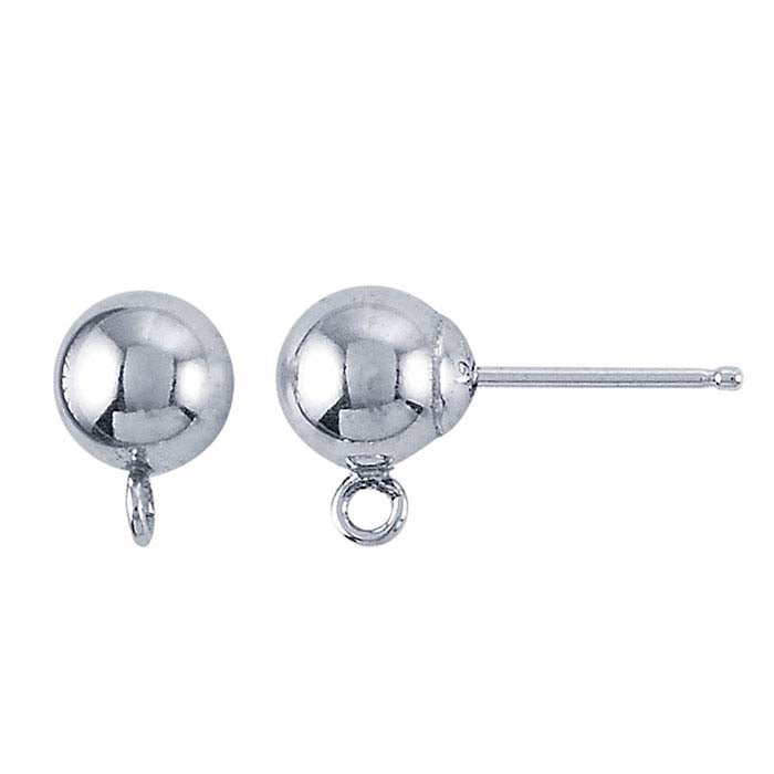 Ball Post Earring with Open Ring